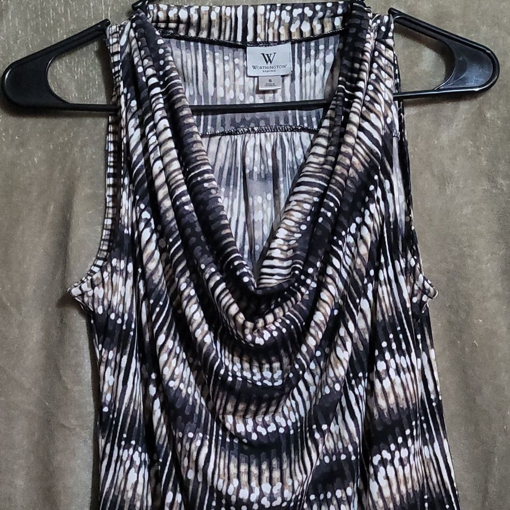 Worthington Women's Abstract Sleeveless Top - SIZE S